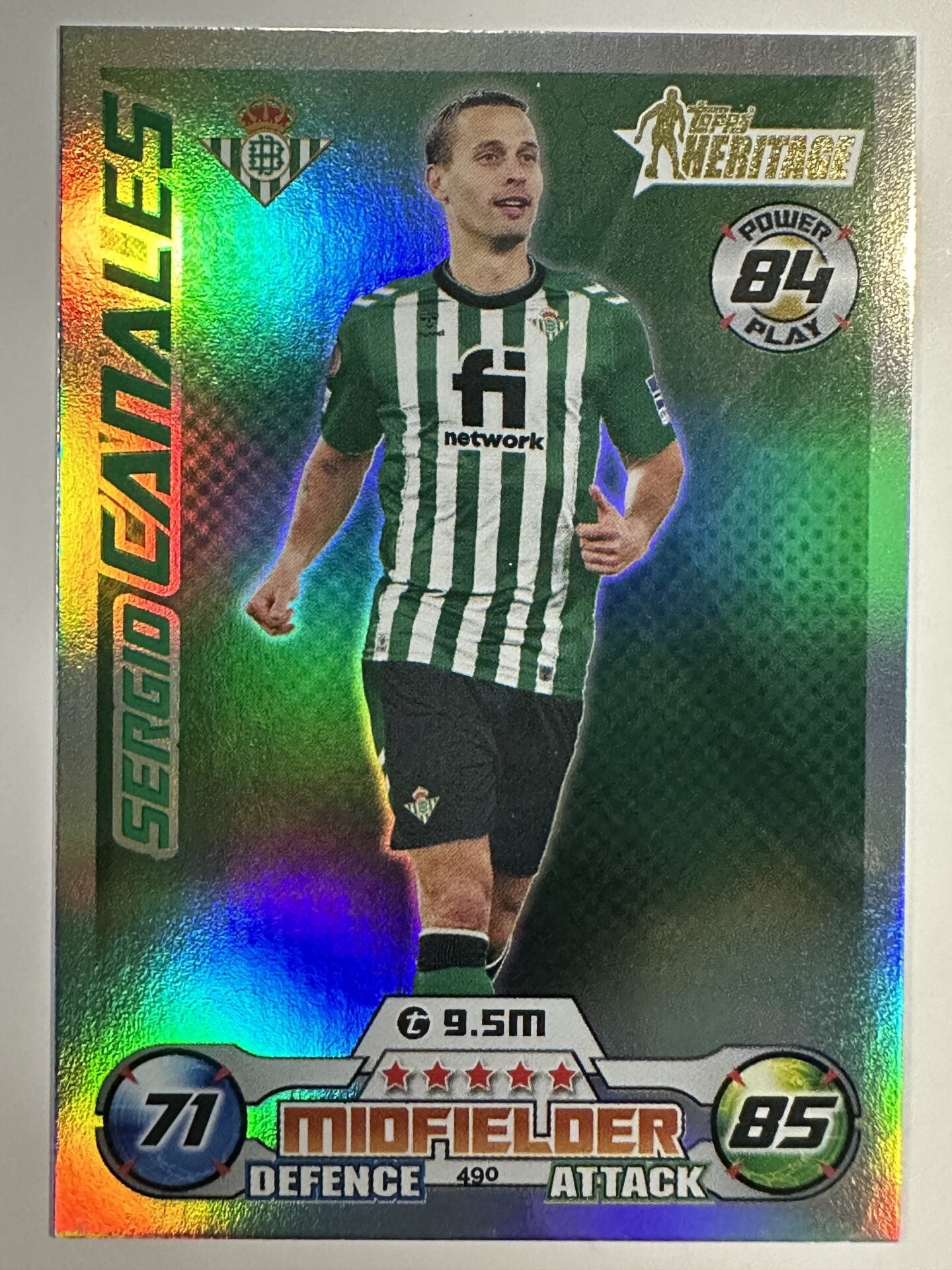 490 Sergio Canales Heritage (Real Betis) Topps Match Attax 2022:2023 Card