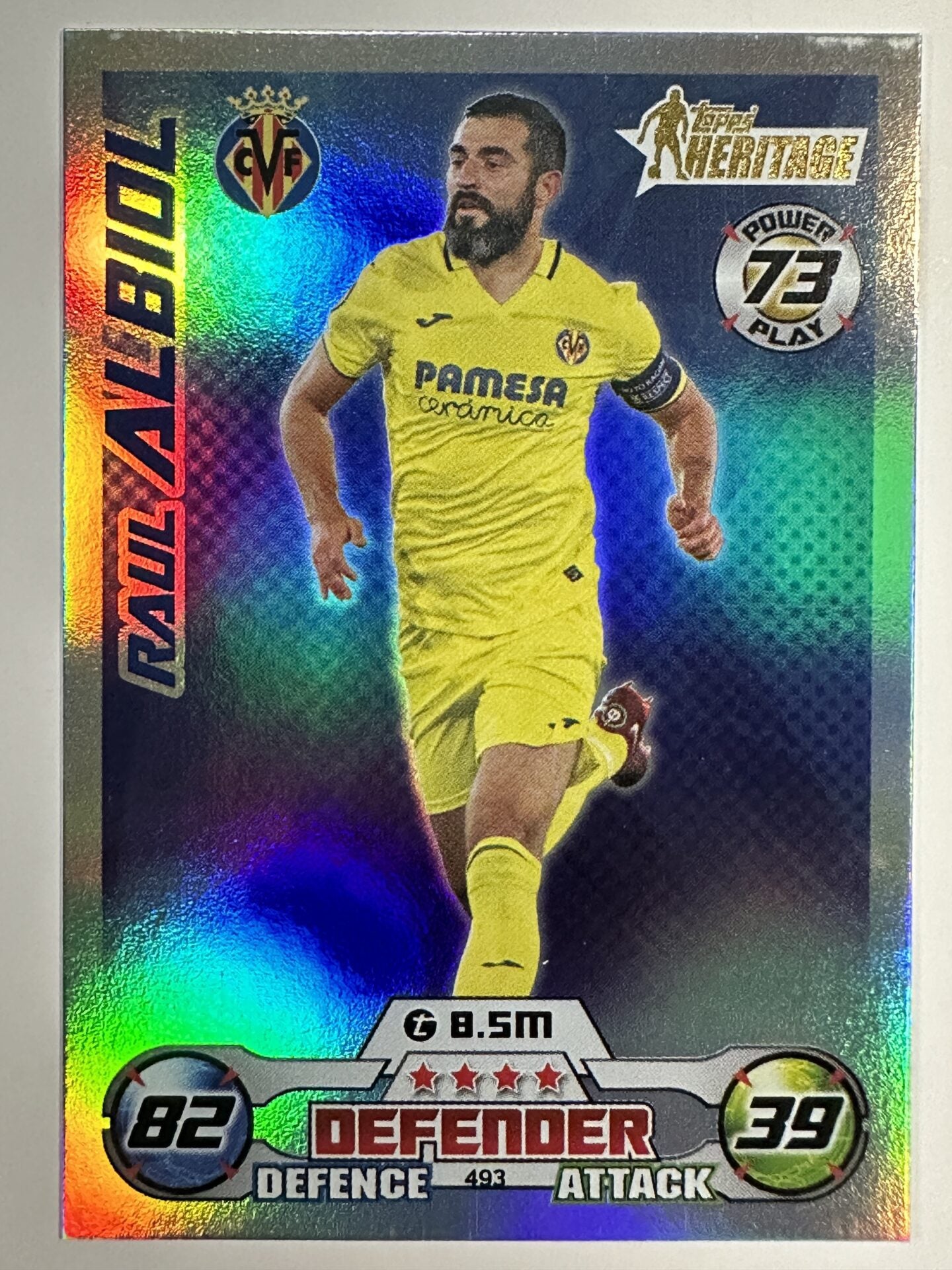 493 Raul Albiol Heritage (Villarreal) Topps Match Attax 2022:2023 Card