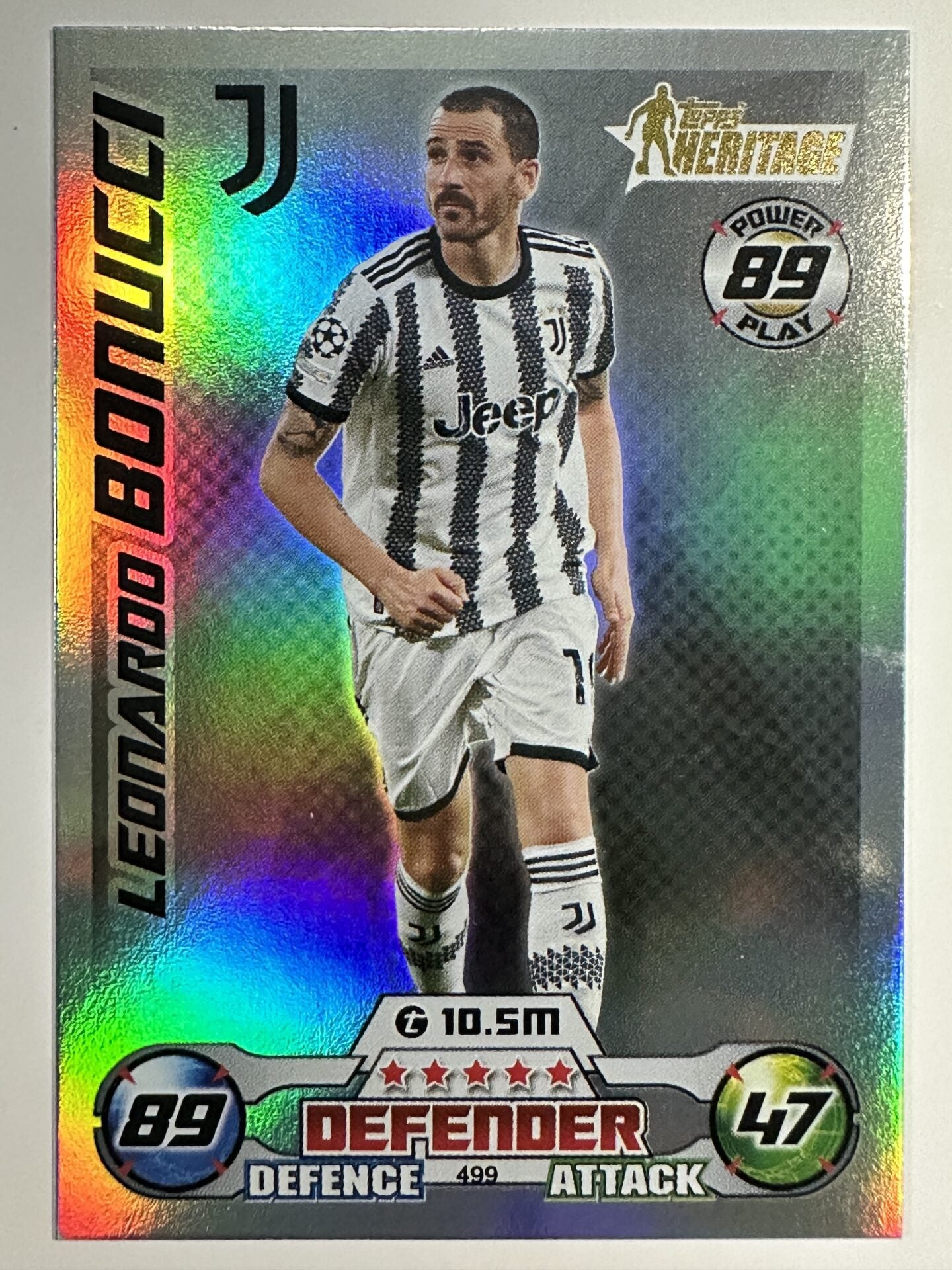 499 Leonardo Bonucci Heritage (Juventus) Topps Match Attax 2022:2023 Card