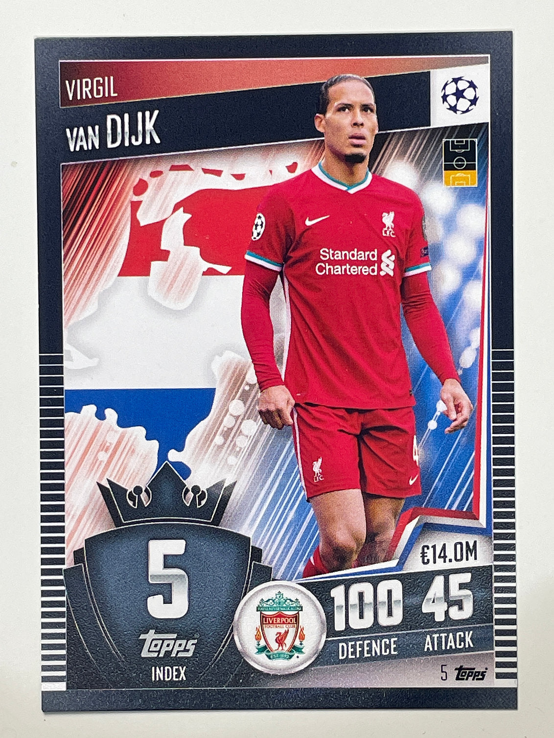 5. Virgil van Dijk (Liverpool) Football Card &#8211; Match Attax 101 2021 Card