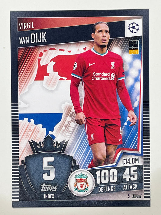 5. Virgil van Dijk (Liverpool) Football Card &#8211; Match Attax 101 2021 Card