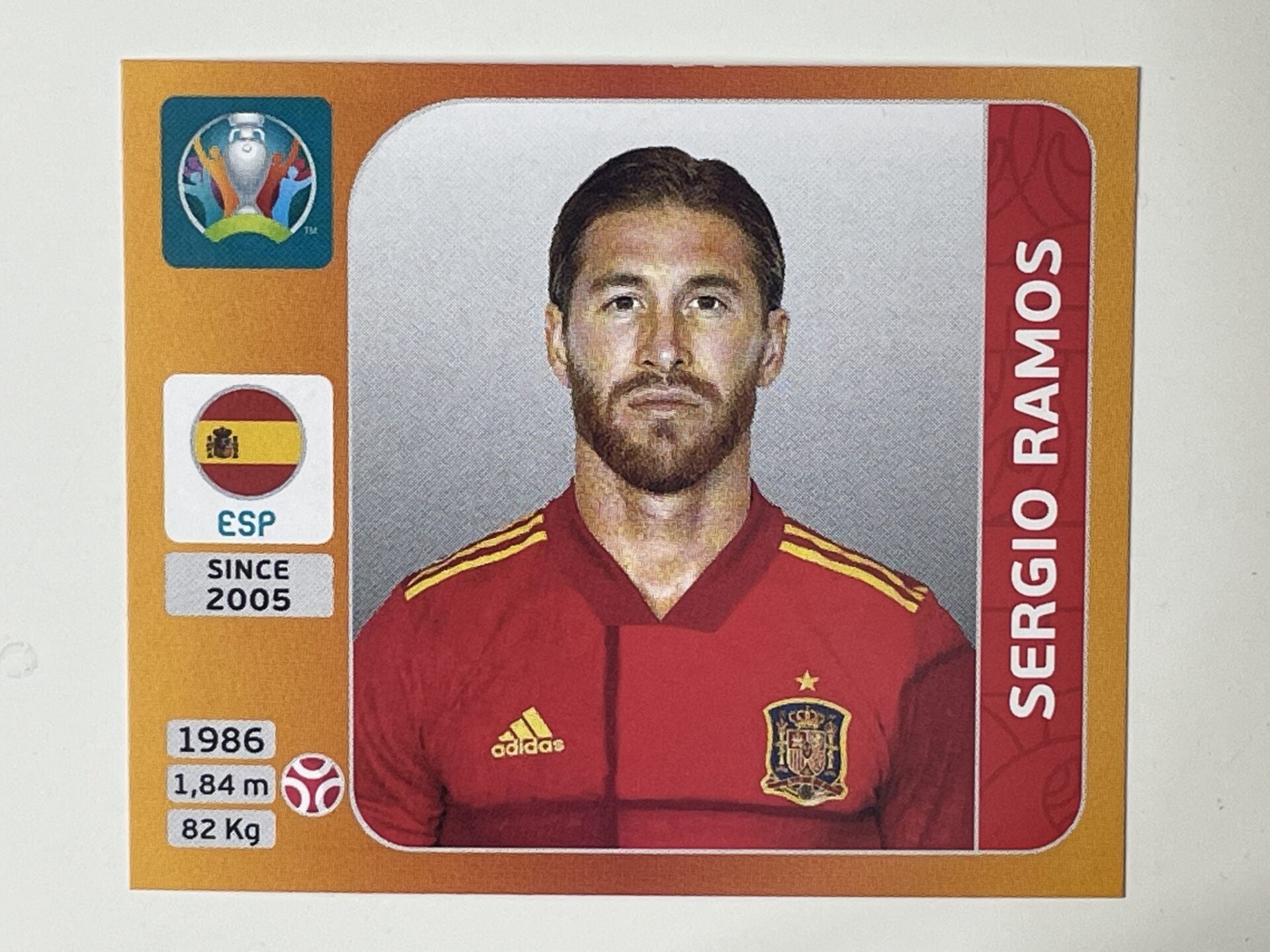 521. Sergio Ramos (Spain) - Euro 2020 Stickers