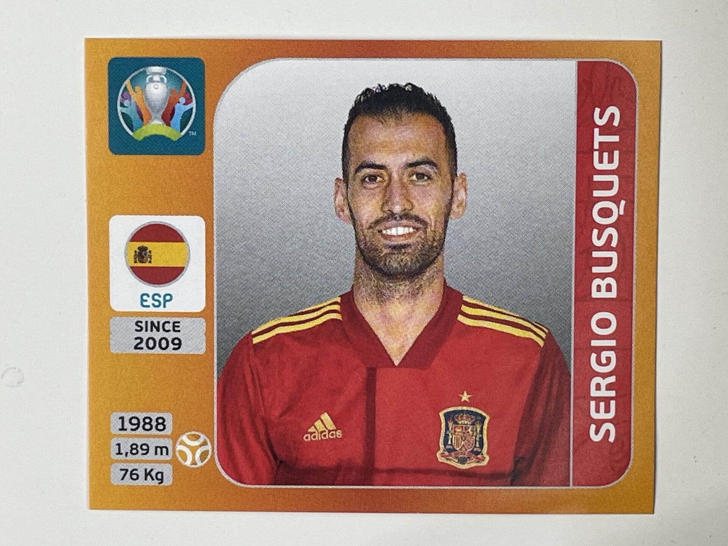 527. Sergio Busquets (Spain) &#8211; Euro 2020 Stickers