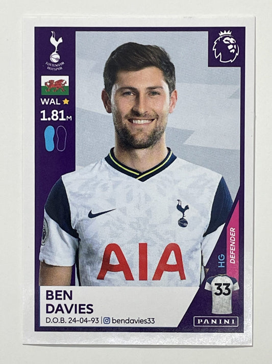 534 Ben Davies Sticker Tottenham Premier League 2021 Football Sticker