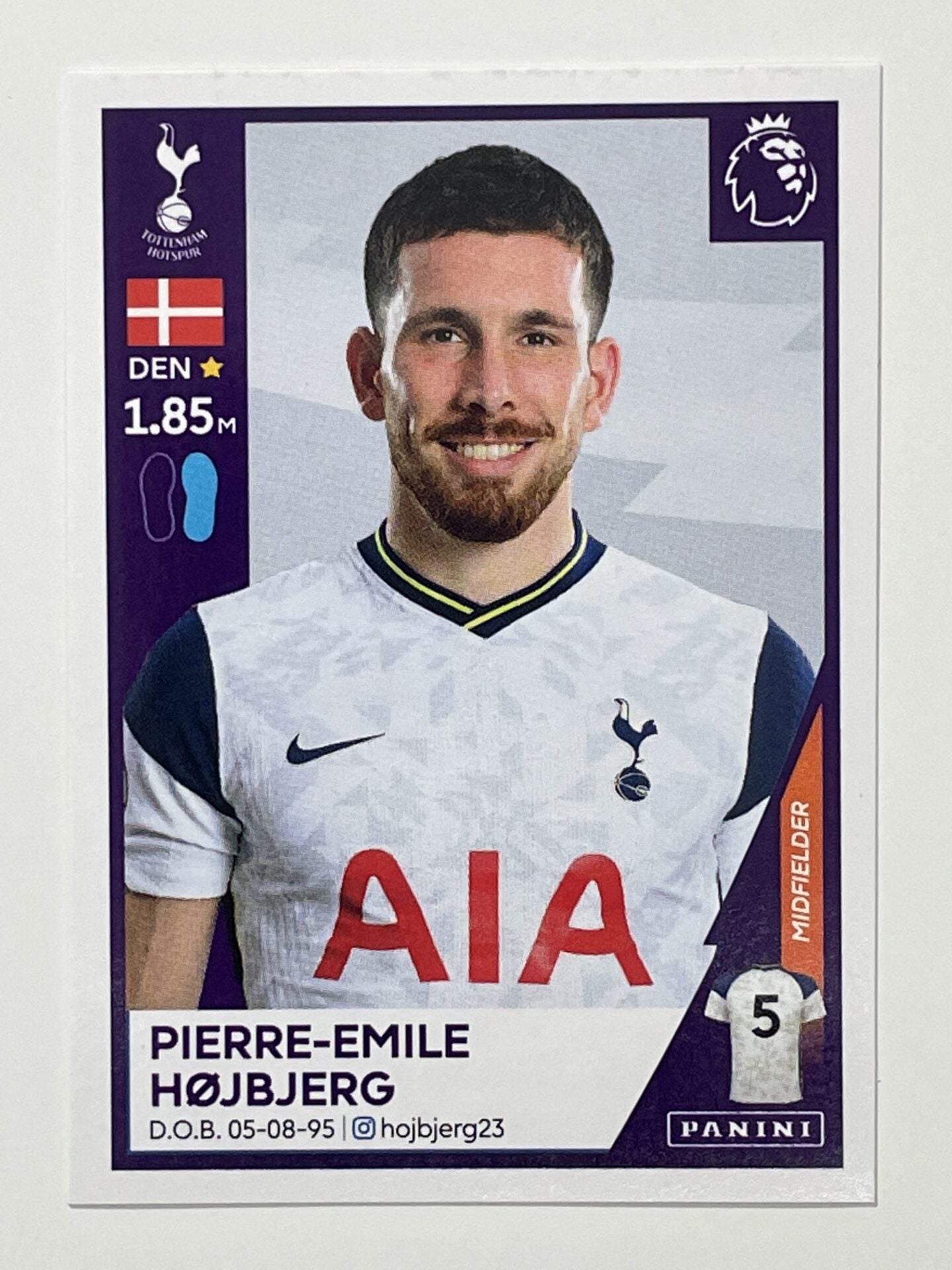 535 Pierre-Emile Hojbjerg Sticker Tottenham Premier League 2021 Football Sticker