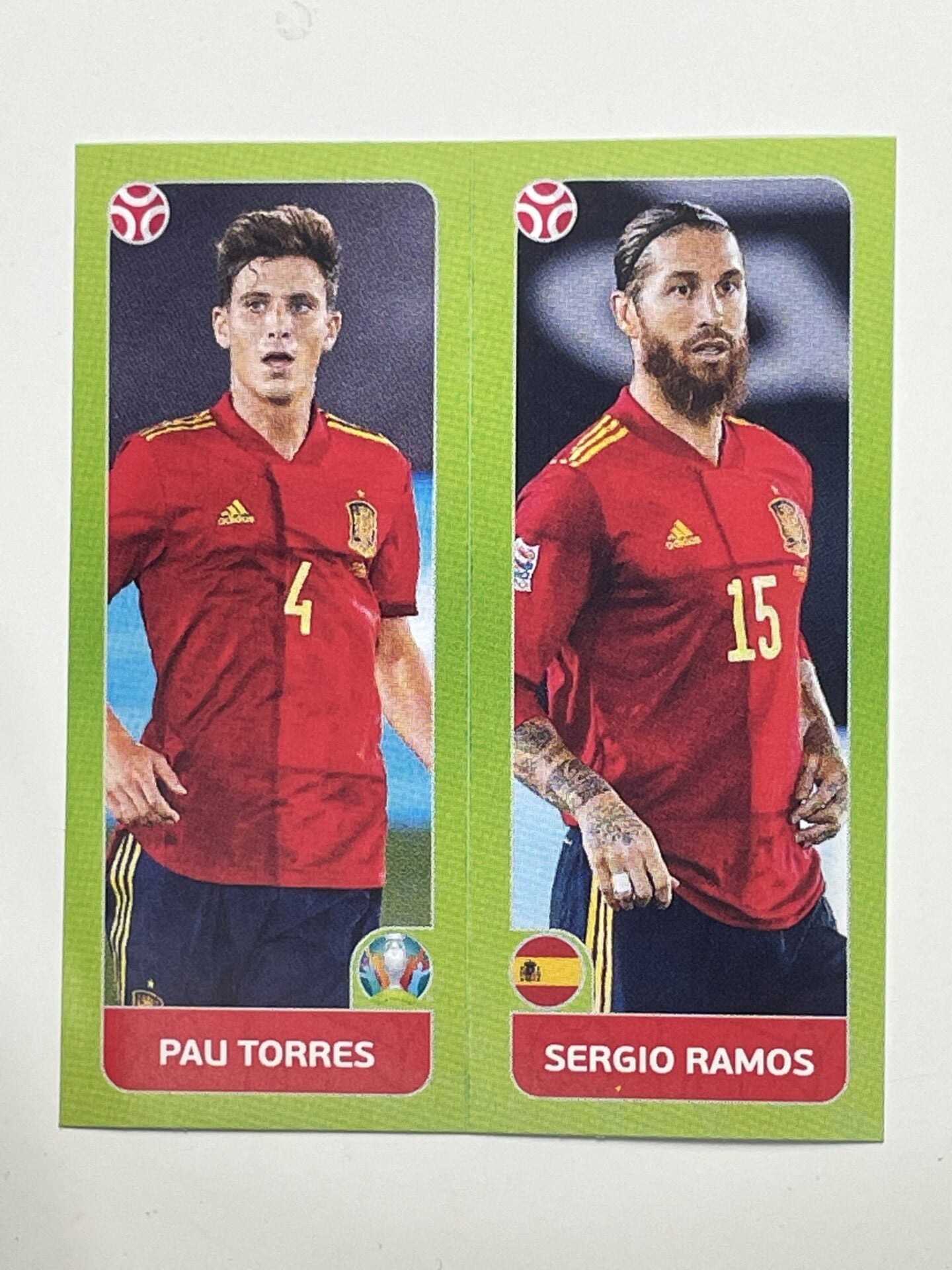 535a:b. Pau Torres &#038; Sergio Ramos (Spain) &#8211; Euro 2020 Stickers