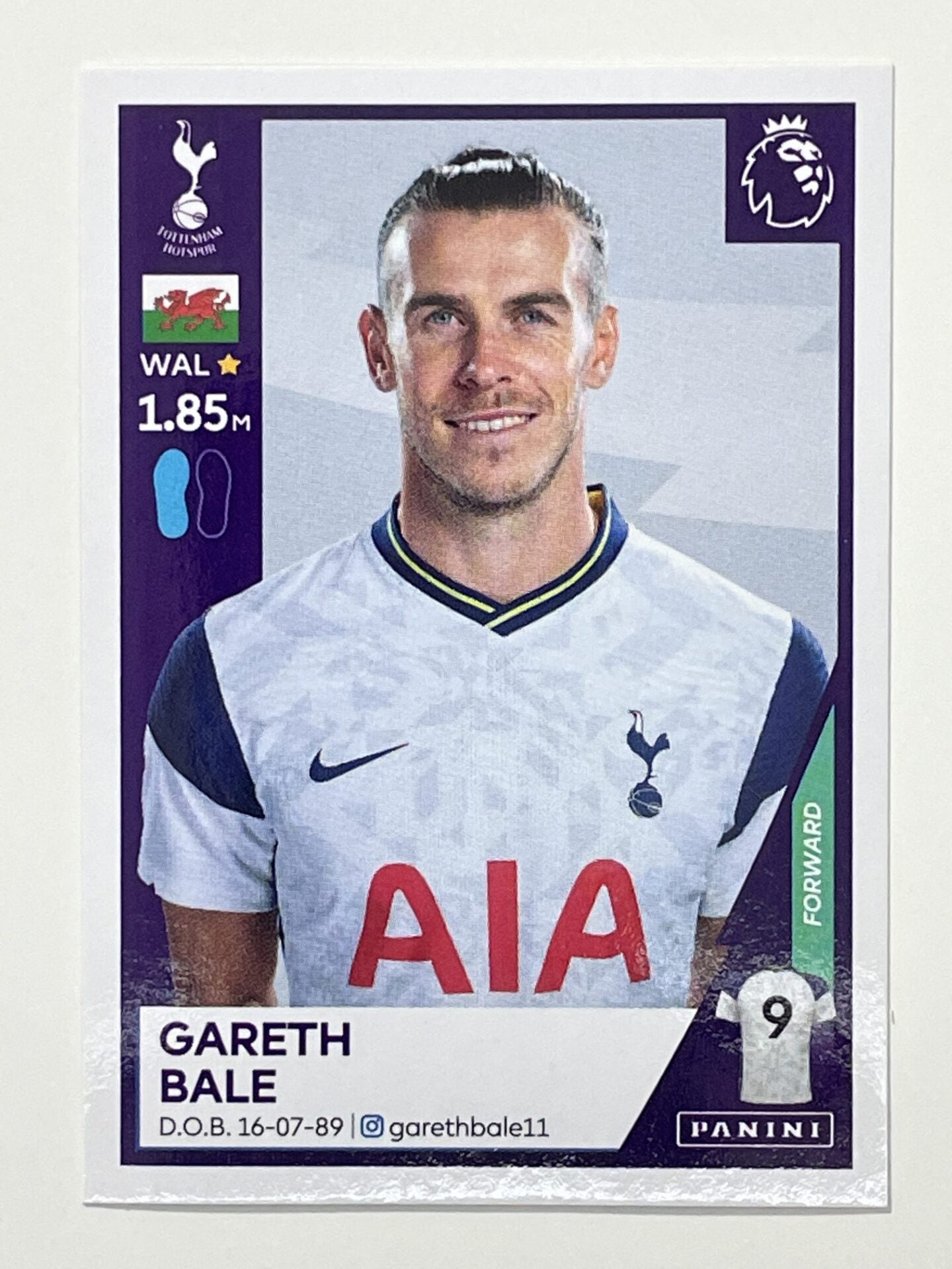 547 Gareth Bale Sticker Tottenham Premier League 2021 Football Sticker