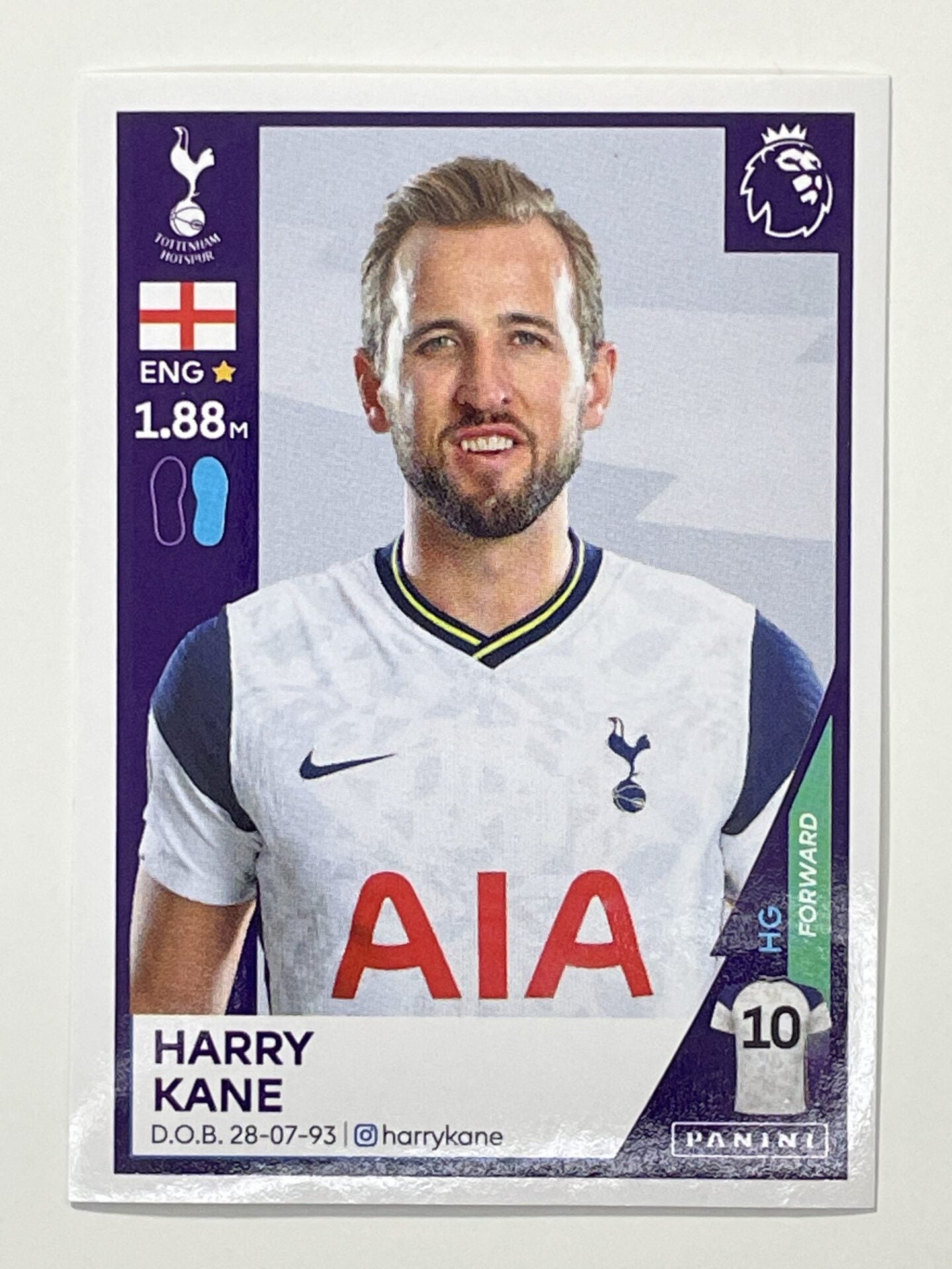 548 Harry Kane Sticker Tottenham Premier League 2021 Football Sticker