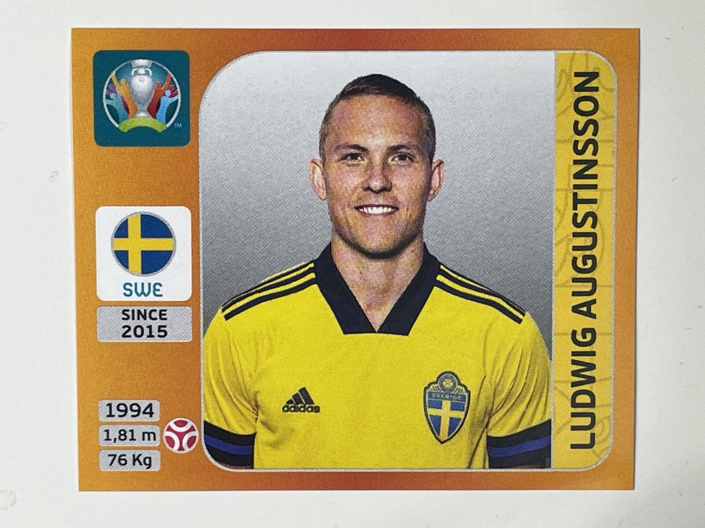 548. Ludwig Augustinsson (Sweden) &#8211; Euro 2020 Stickers