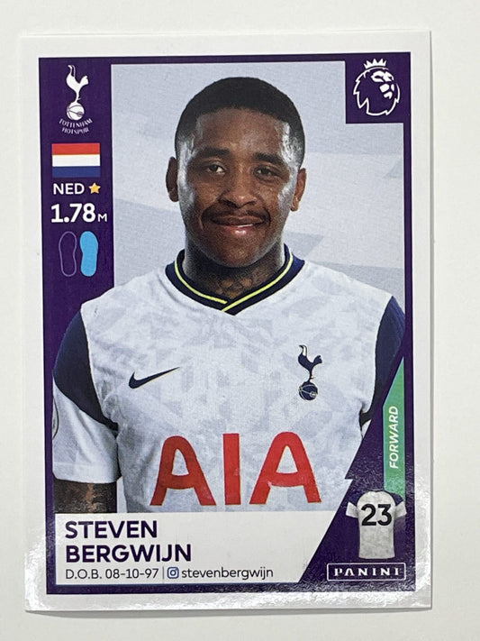 549 Steven Bergwijn Sticker Tottenham Premier League 2021 Football Sticker