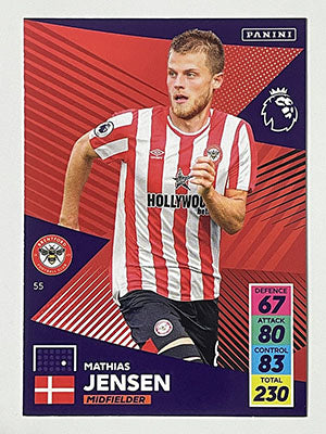 55.-Mathias-Jensen-Brentford-Panini-Adrenalyn-XL-2021-22-Card-Football