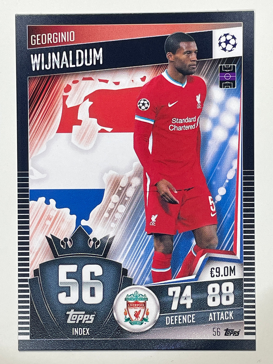 56. Georginio Wijnaldum (Liverpool) Football Card &#8211; Match Attax 101 2021 Card