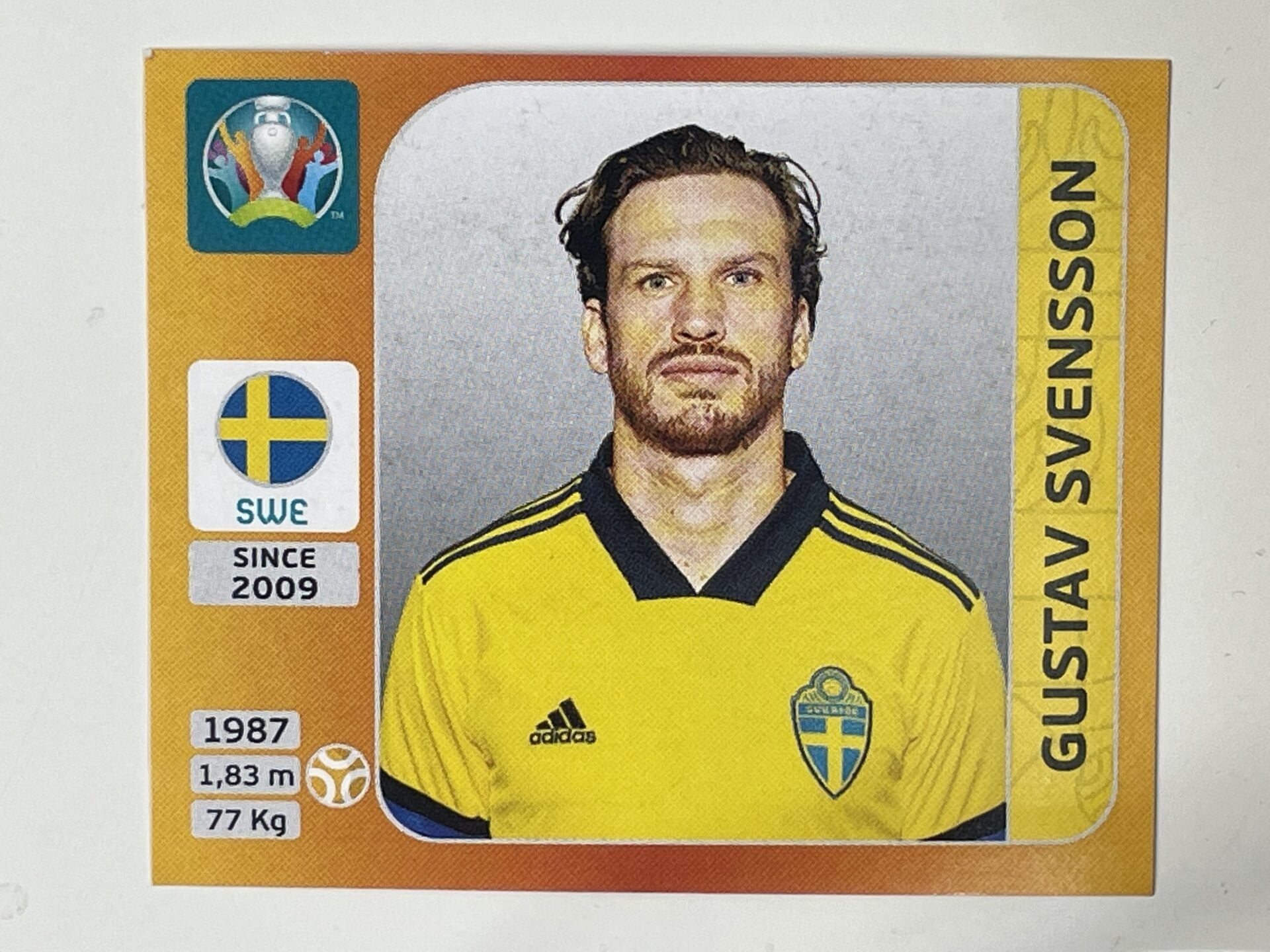 562. Gustav Svensson (Sweden) &#8211; Euro 2020 Stickers