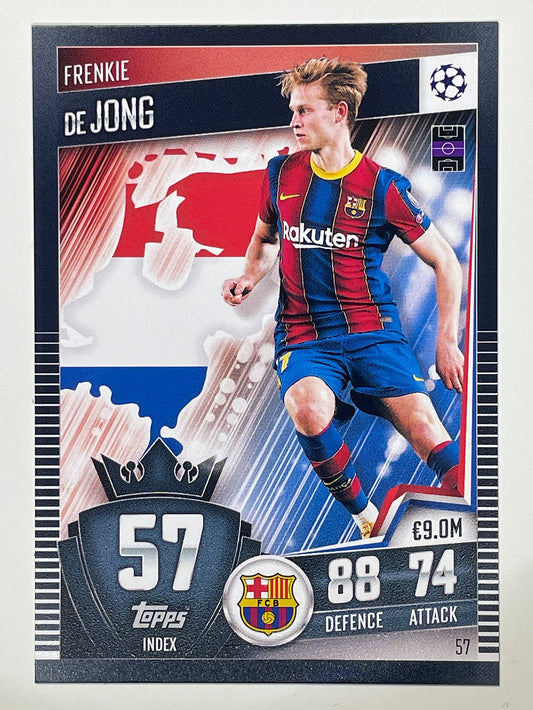 57. Frenkie de Jong (FC Barcelona) Football Card &#8211; Match Attax 101 2021 Card