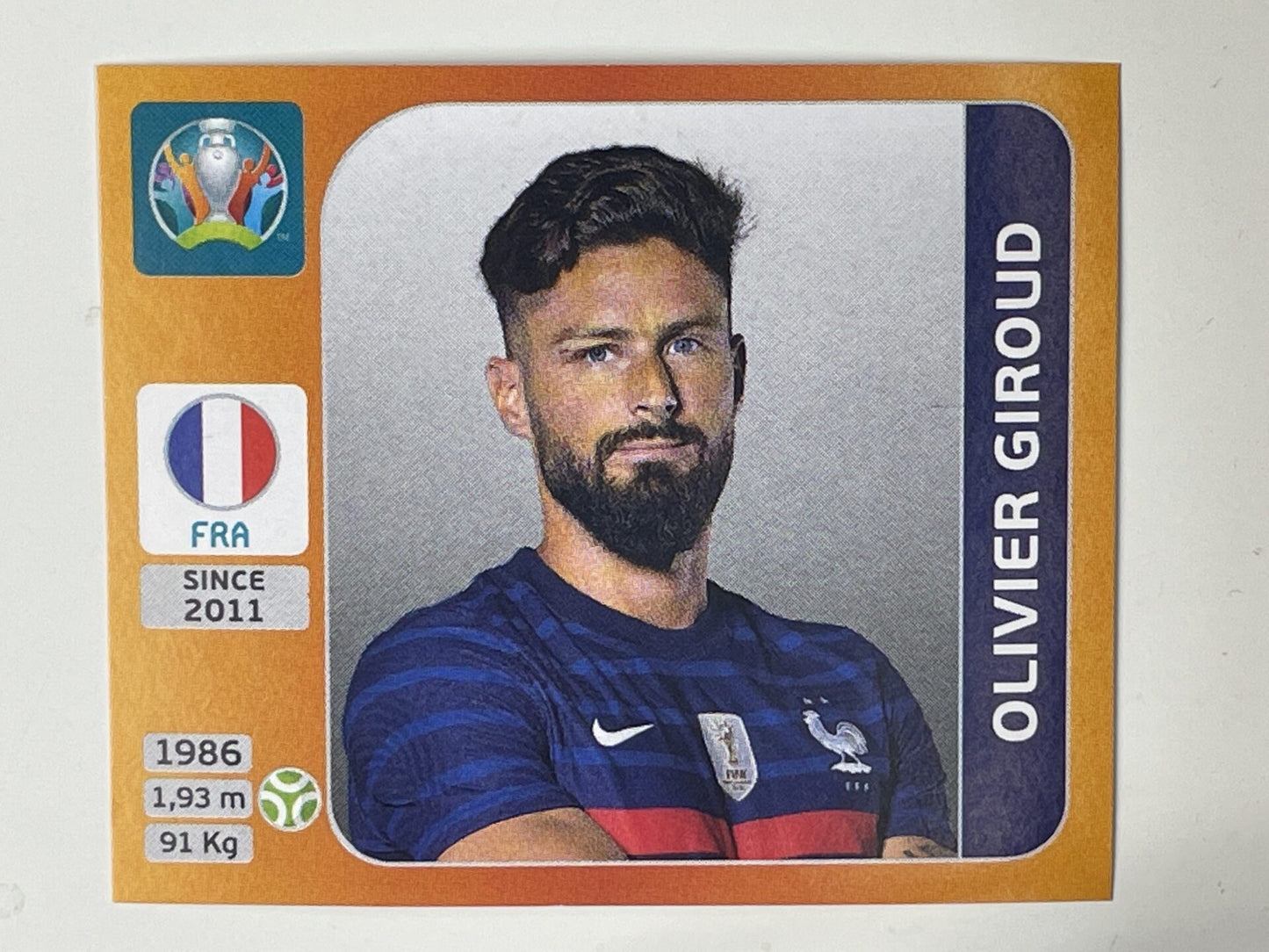 588. Olivier Giroud (France) &#8211; Euro 2020 Stickers