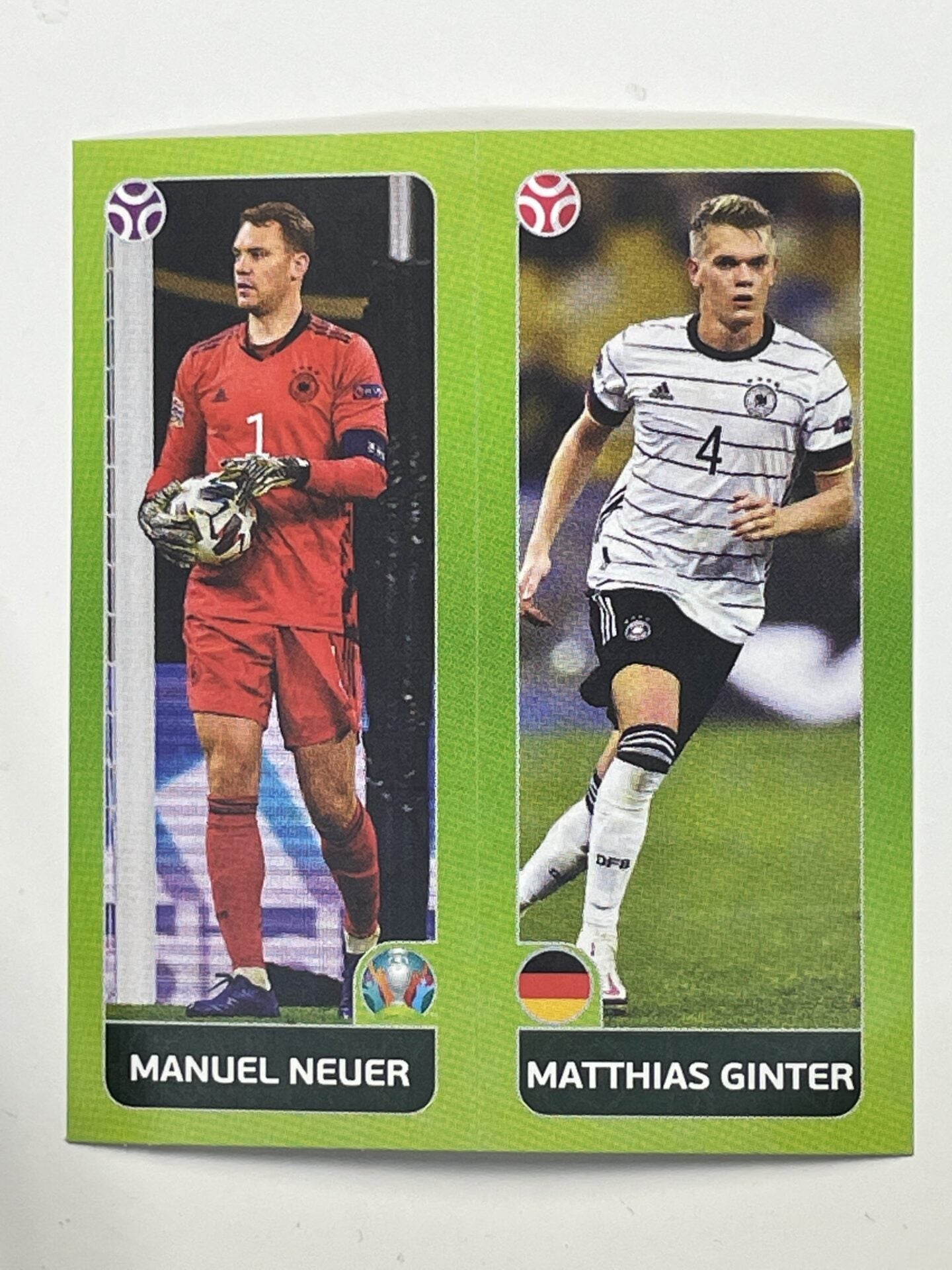 598a:b. Manuel Neuer &#038; Matthias Ginter (Germany) &#8211; Euro 2020 Stickers