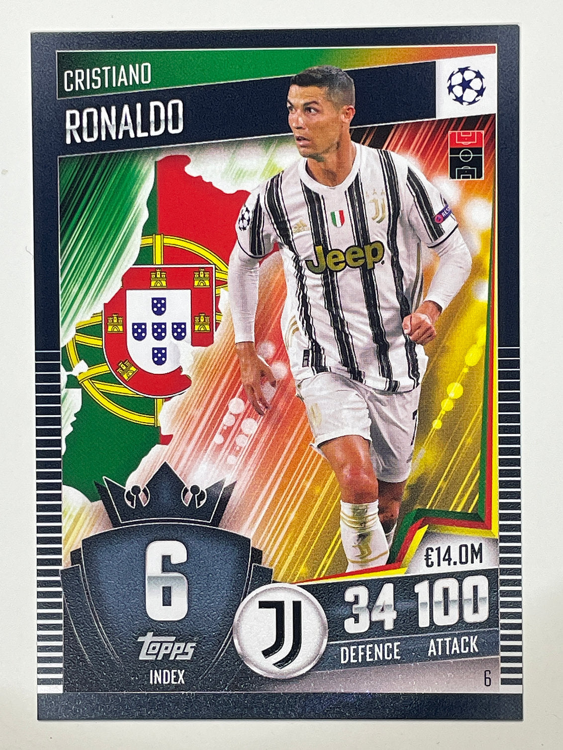 6. Cristiano Ronaldo (Juventus) Football Card &#8211; Match Attax 101 2021 Card