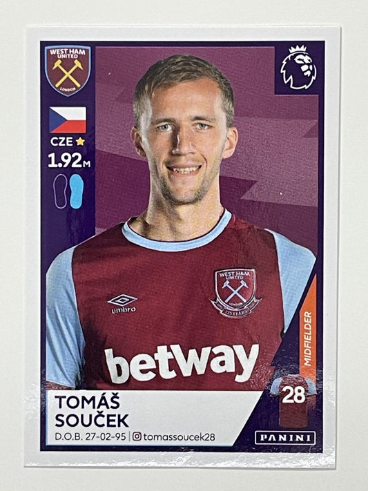 602 Tomas Soucek Sticker West Ham Premier League 2021 Football Sticker