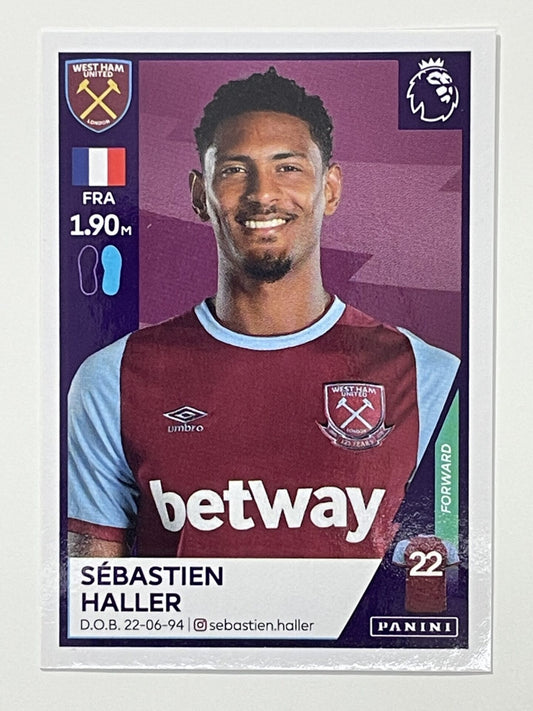 607 Sebastien Haller Sticker West Ham Premier League 2021 Football Sticker