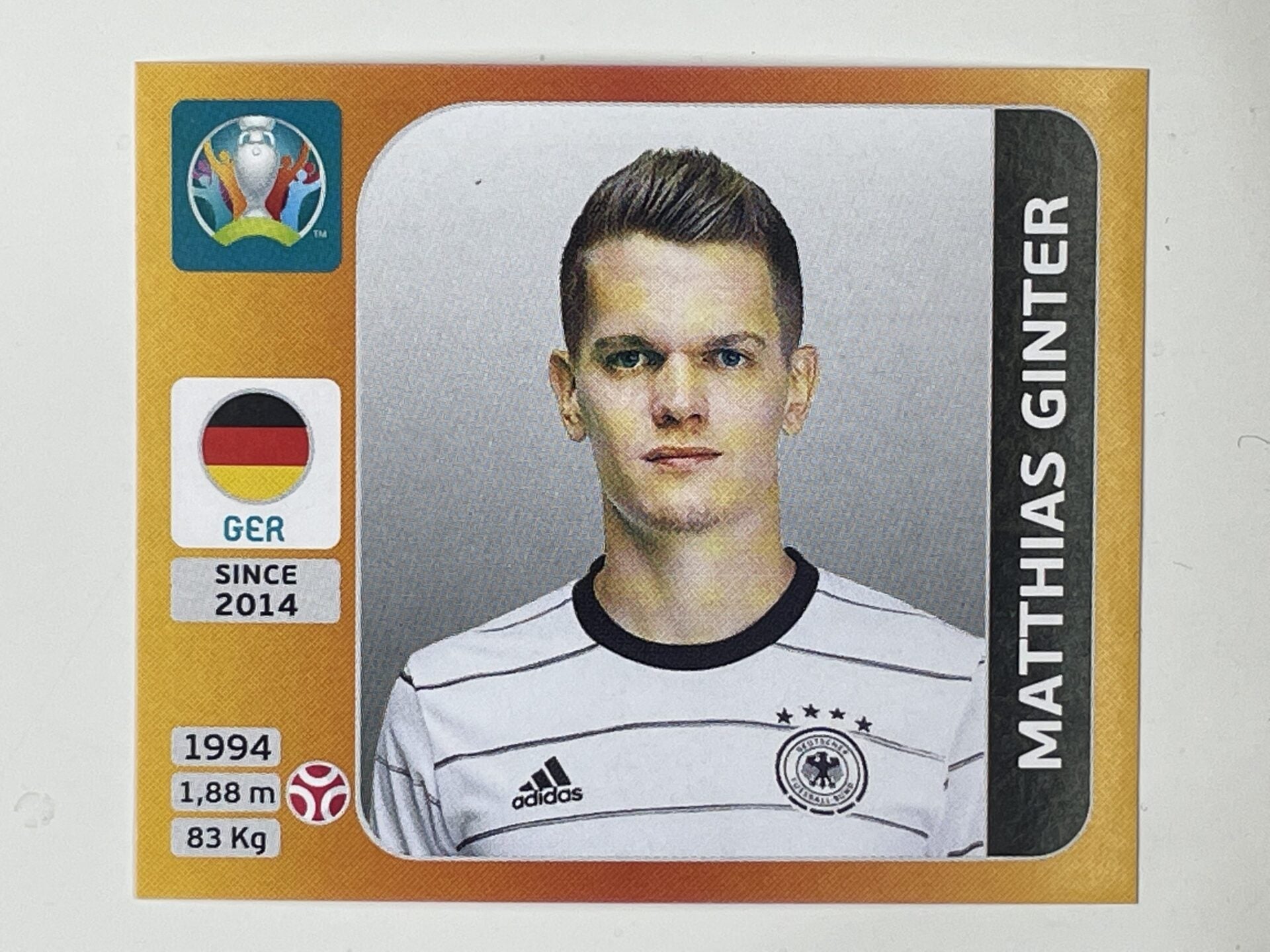 607. Matthias Ginter (Germany) &#8211; Euro 2020 Stickers