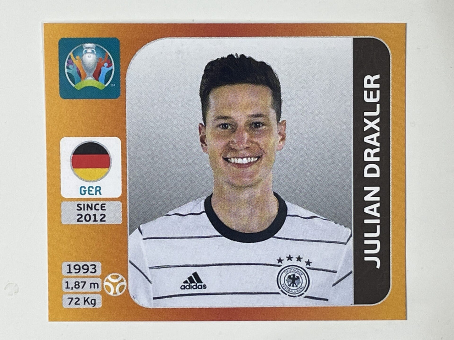 615. Julian Draxler (Germany) &#8211; Euro 2020 Stickers