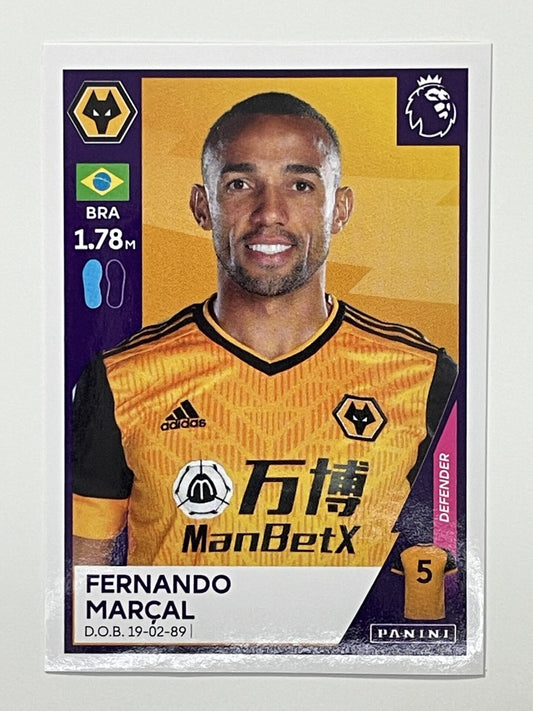 619 Fernando Marcal Sticker Wolves Premier League 2021 Football Sticker