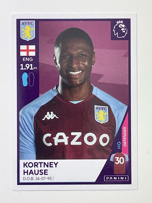 62 Kortney Hause Sticker Aston Villa Premier League 2021 Football Sticker