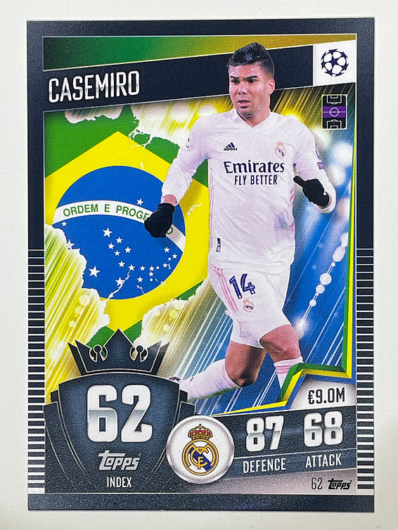 62. Casemiro (Real Madrid CF) Football Card &#8211; Match Attax 101 2021 Card