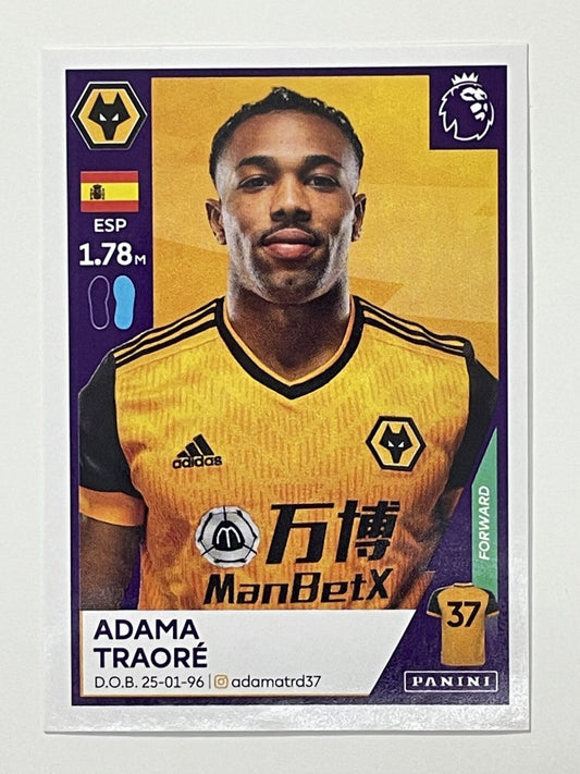 637 Adam Traore Sticker Wolves Premier League 2021 Football Sticker