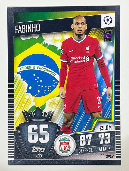 65. Fabinho (Liverpool) Football Card &#8211; Match Attax 101 2021 Card