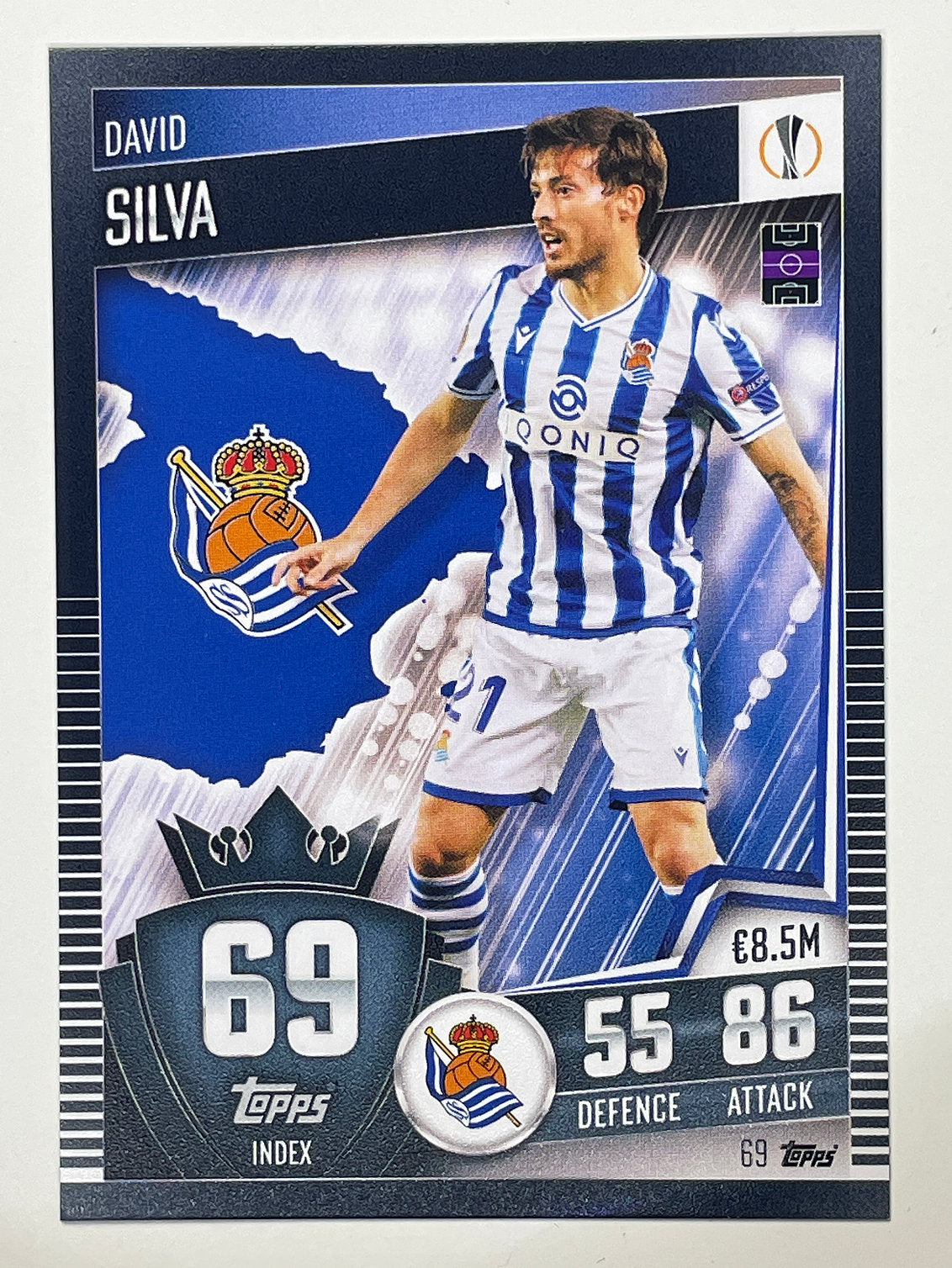 69. David Silva (Real Sociedad) Football Card &#8211; Match Attax 101 2021 Card