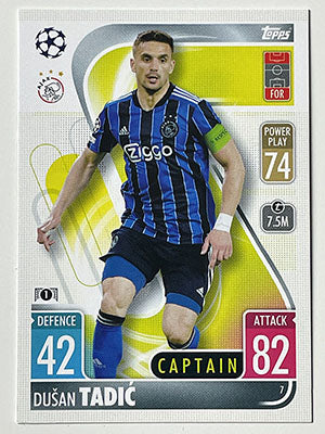 7.-Dusan-Tadic-Captain-AFC-Ajax-Match-Attax-2021-22-Topps-Football-Card