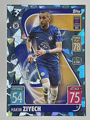 75.-Hakim-Ziyech-Crystal-Foil-Parallel-Chelsea-Match-Attax-2021-22-Topps-Football-Card