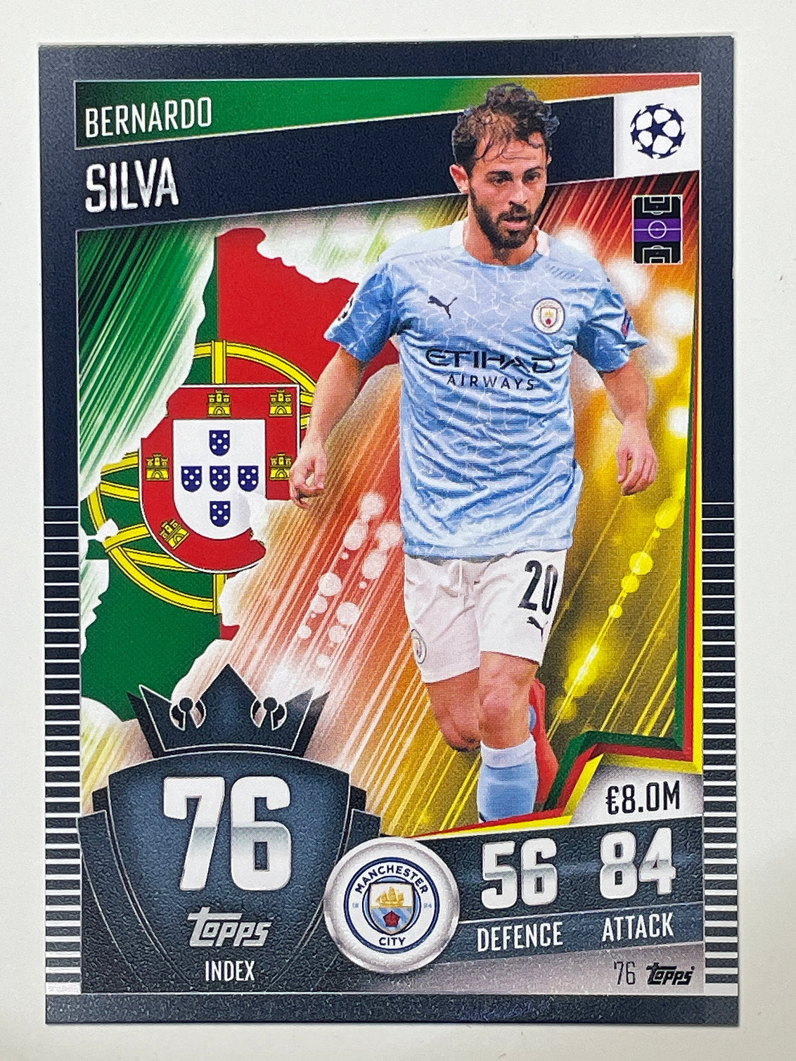 76. Bernardo Silva (Manchester City) Football Card &#8211; Match Attax 101 2021 Card