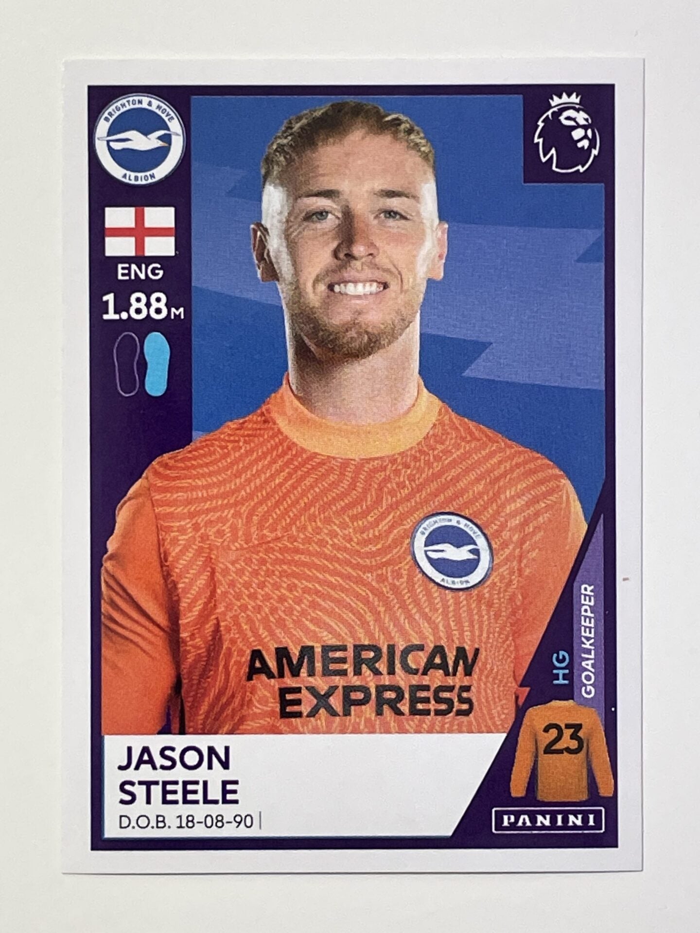 83 Jason Steele Sticker Brighton Premier League 2021 Football Sticker