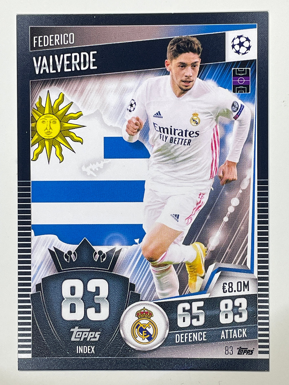 83. Federico Valverde (Real Madrid CF) Football Card &#8211; Match Attax 101 2021 Card