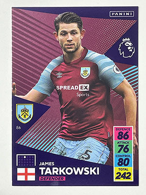 86.-James-Tarkowski-Burnley-Panini-Adrenalyn-XL-2021-22-Card-Football