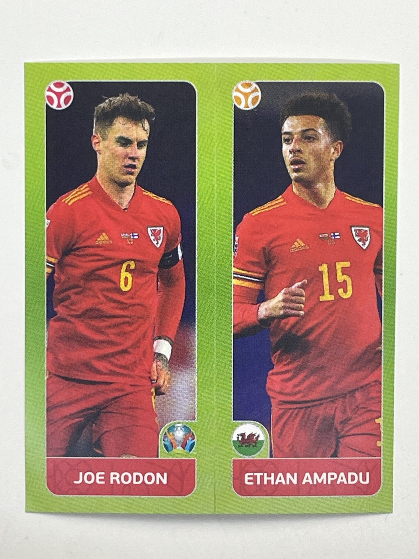 94a:b. Joe Rodon &#038; Ethan Ampadu (Wales) &#8211; Euro 2020 Stickers