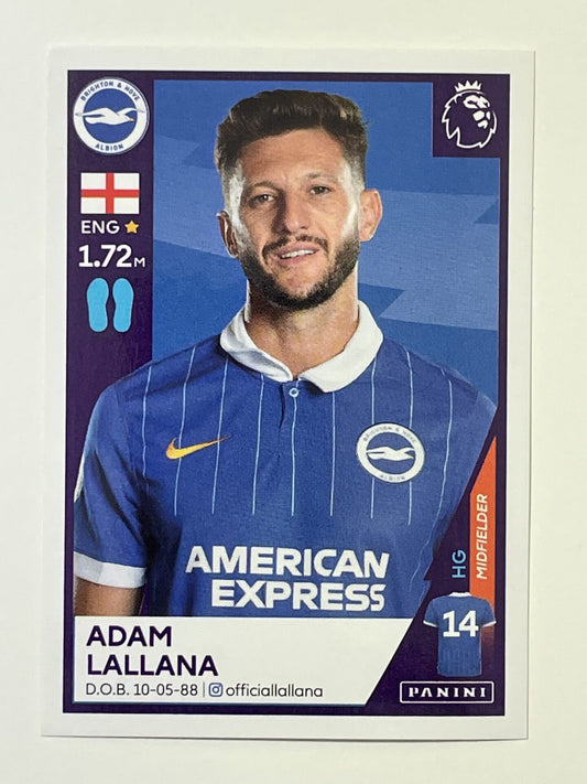 95 Adam Lallana Sticker Brighton Premier League 2021 Football Sticker