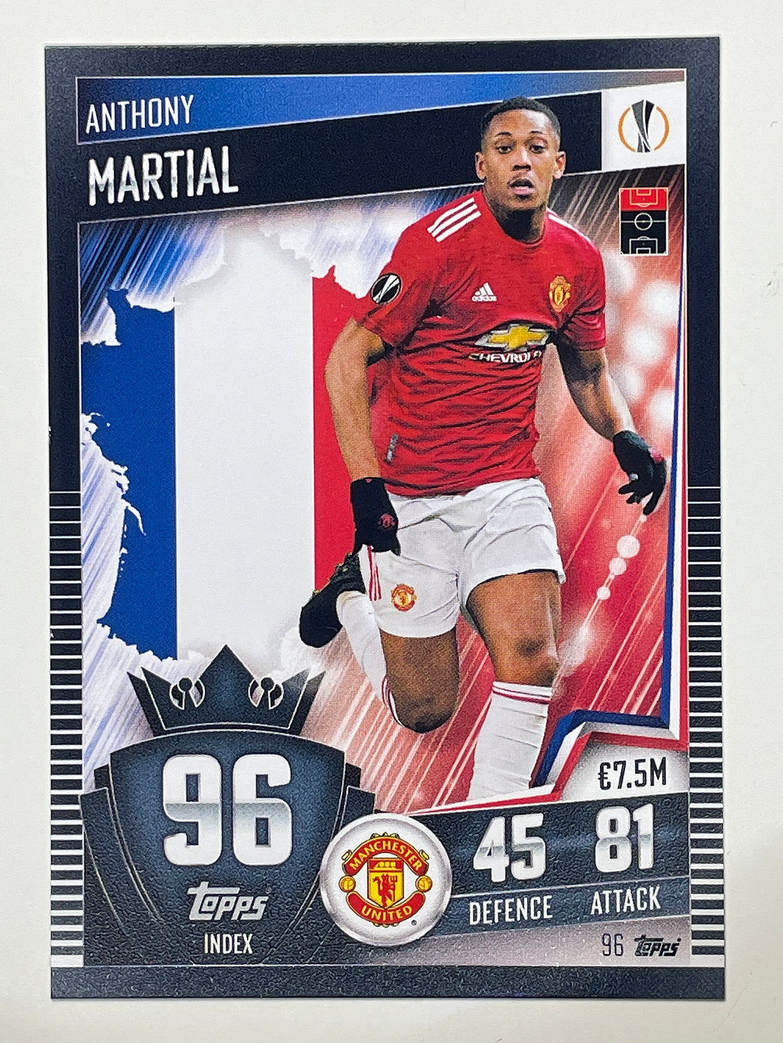 96. Anthony Martial (Manchester United) Football Card &#8211; Match Attax 101 2021 Card