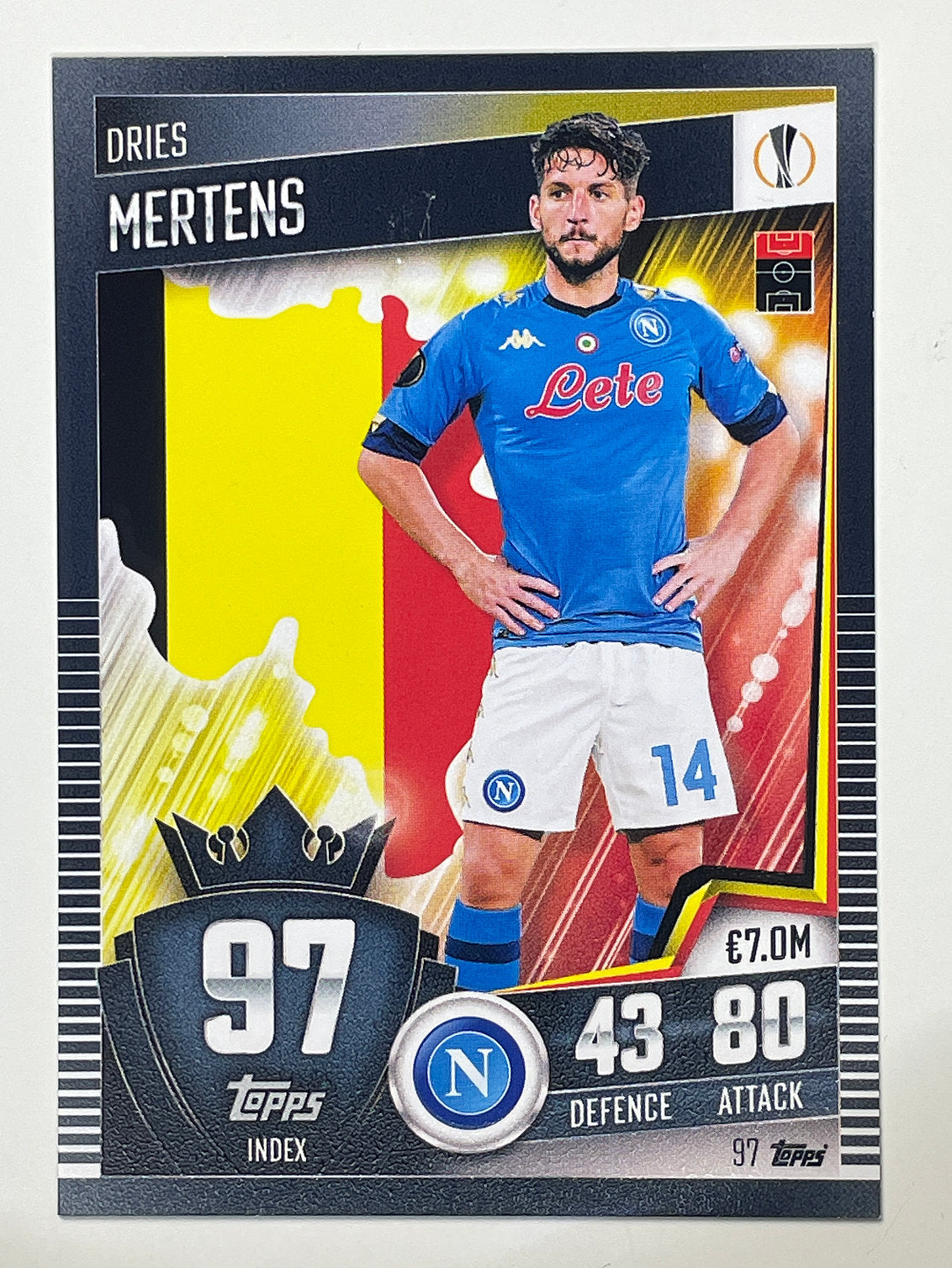 97. Dries Mertens (SSC Napoli) Football Card &#8211; Match Attax 101 2021 Card