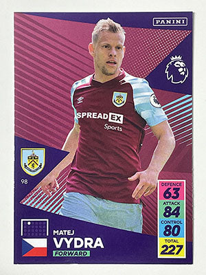 98.-Matej-Vydra-Burnley-Panini-Adrenalyn-XL-2021-22-Card-Football