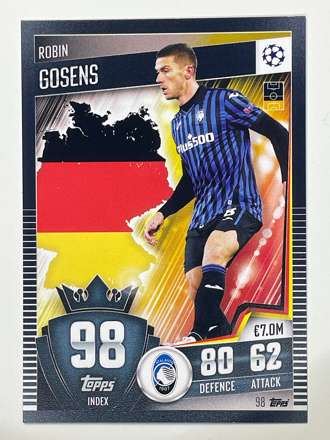 98. Robin Gosens (FC Internazionale Milano) Football Card &#8211; Match Attax 101 2021 Card