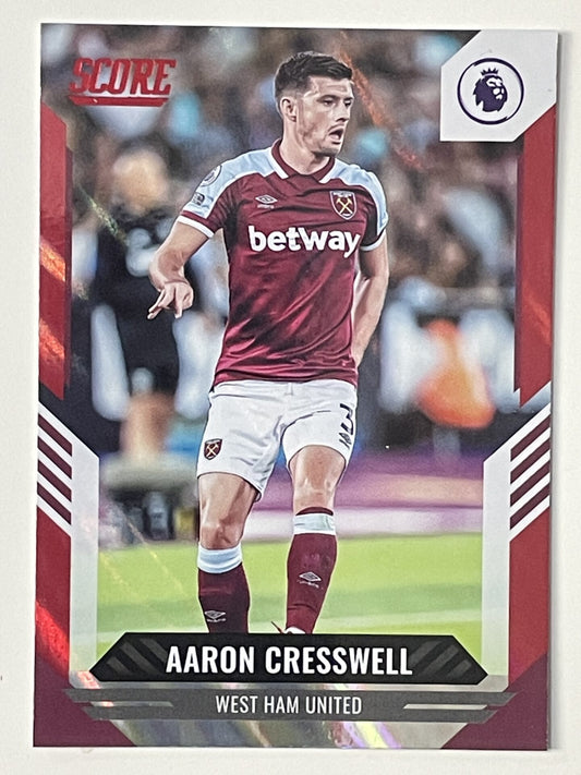 Aaron Cresswell West Ham Base Red Lava Parallel Panini Premier League Score 2021 2022