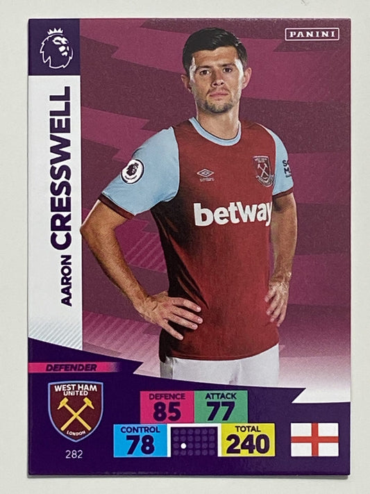 Aaron Cresswell (West Ham) Football Card &#8211; Premier League Adrenalyn XL 2020:21