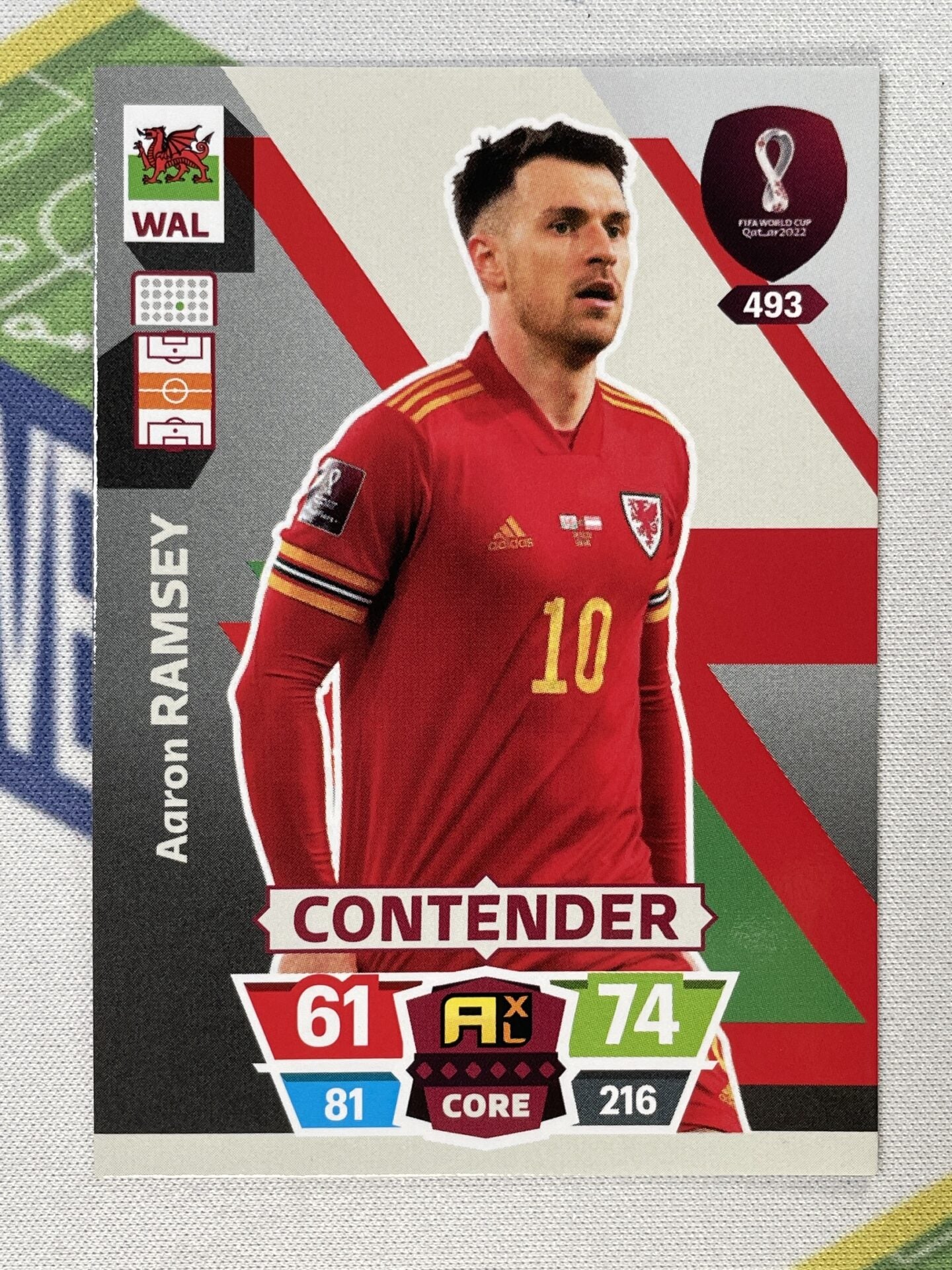 Aaron Ramsey Wales Panini World Cup 2022 Adrenalyn XL Card