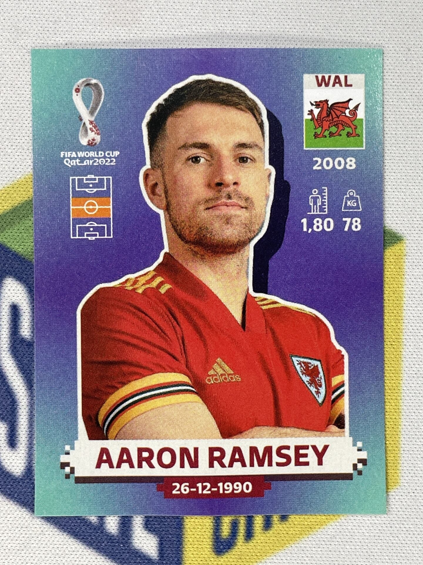 Aaron Ramsey Wales Panini World Cup 2022 Qatar Stickers