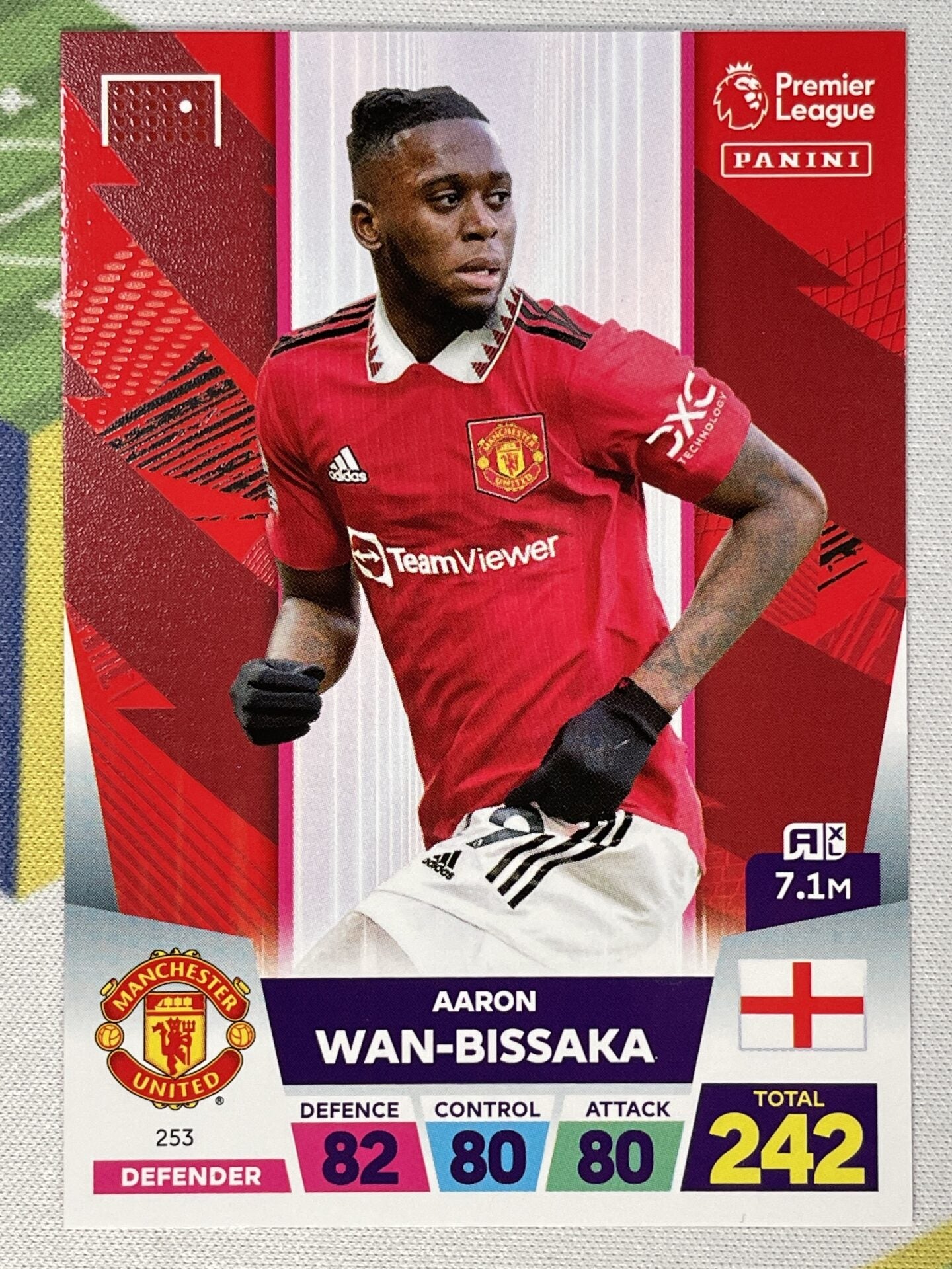 Aaron Wan-Bissaka Manchester United Panini Premier League Adrenalyn XL 2023 Card