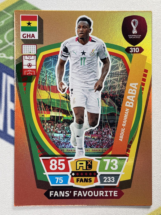 Abdul-Rahman Baba Ghana Fans Favourite Panini World Cup 2022 Adrenalyn XL Card