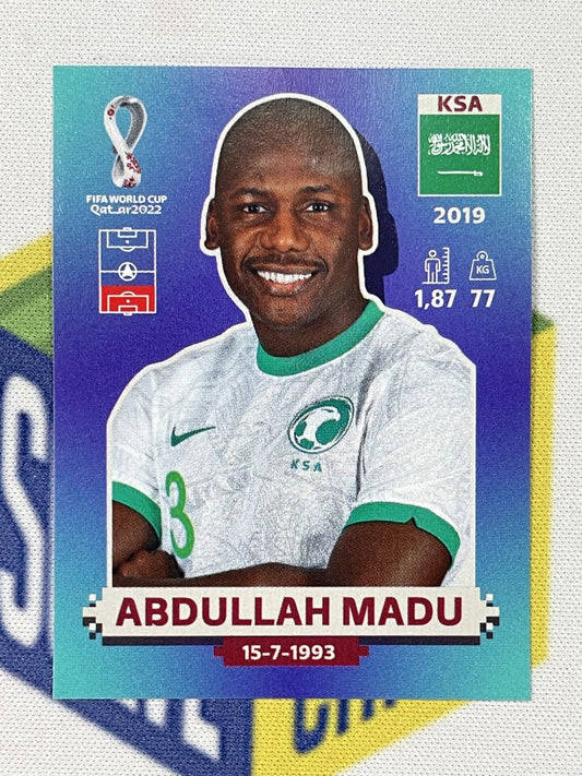 Abdullah Madu Saudi Arabia Panini World Cup 2022 Qatar Stickers